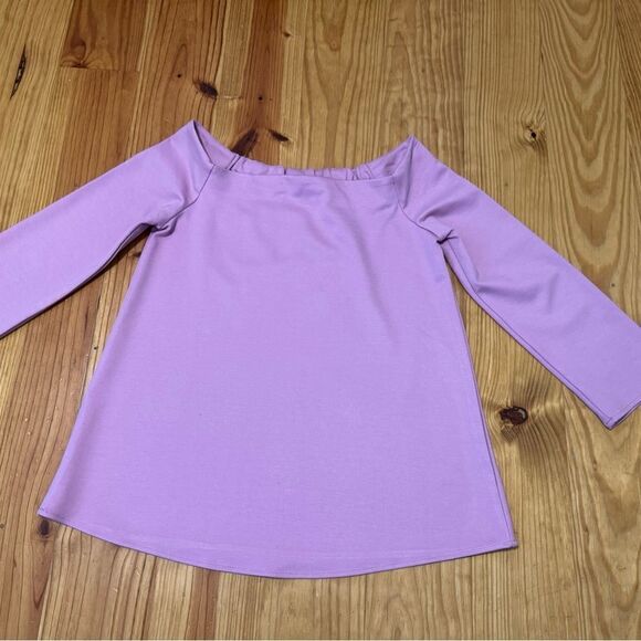 Tuckernuck Lilac Purple Off Shoulder Blouse Women’s SIZE SMALL - Picture 3 of 10